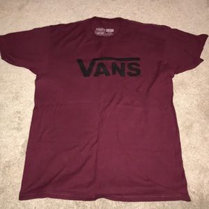 Burgundy vans tshirt